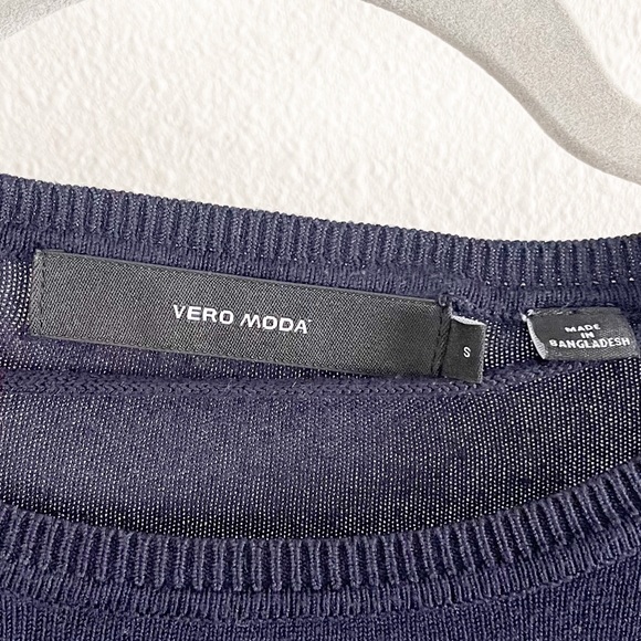 Vero Moda Striped Sweater Fluted Sleeves Small - Picture 3 of 8